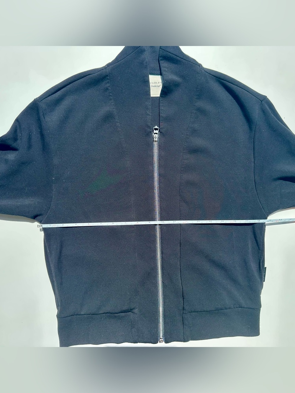 Varley Pelham Zip Through Black Zip-Front Black Women's Sweatshirt Jacket, XXS - Picture 12 of 16